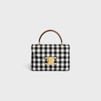 CELINE Nino Bag Vichy Textile & Calfskin(Teen/Black/White)