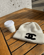 CHANEL 24K AAA398 White Beanie | 香奈兒 冷帽 (白色)