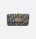 CHRISTIAN DIOR Small Miss Caro Pouch with Chain | 迪奧 手袋 (藍色老花)