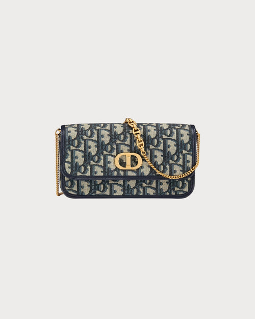 CHRISTIAN DIOR Small Miss Caro Pouch with Chain | 迪奧 手袋 (藍色老花)