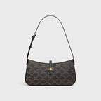 CELINE Tina Shoulder Bag Grained Calfskin(Black)