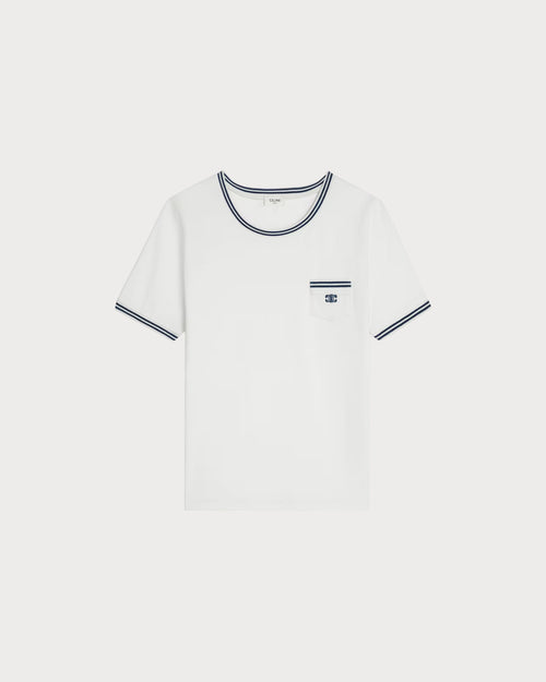 CELINE 70's Triomphe T-Shirt | Celine Short-Sleeved Top (White)