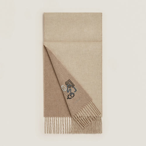 HERMES Recto-Verso PM H Puzzle Scarf | 愛馬仕 男仕頸巾 (多色)