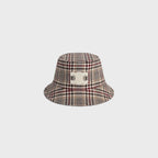 CELINE Triomphe Bob in prince of Wales wool | CELINE bucket hat (beige)