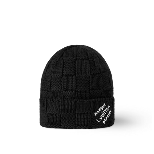 LOUIS VUITTON M92739 Damier Snug Beanie | Louis Vuitton Men's Beanie (Black)