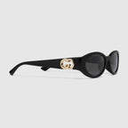 GUCCI Oval Frame Sunglasses | 古馳 太陽眼鏡 (黑色)