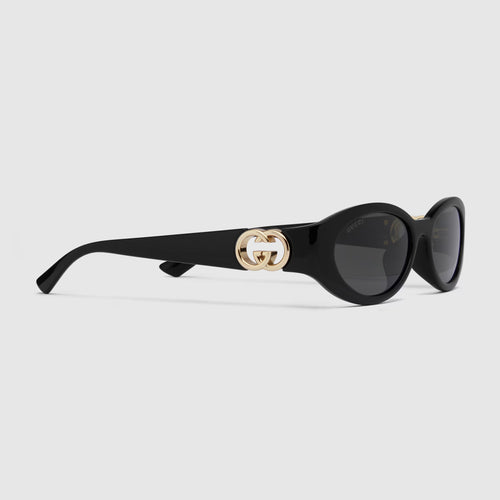 GUCCI Oval Frame Sunglasses | 古馳 太陽眼鏡 (黑色)