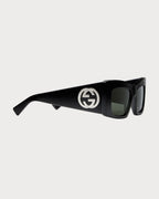 GUCCI Square Frame Sunglasses Acetate(Noir)