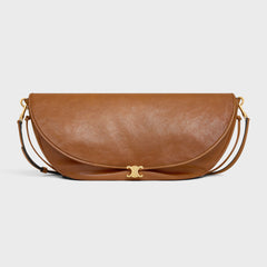 CELINE Halfmoon Soft Triomphe Bag in Supple Shiny Lambskin | Celine Halfmoon Soft Triomphe bag, made of supple, shiny lambskin (multiple colors)