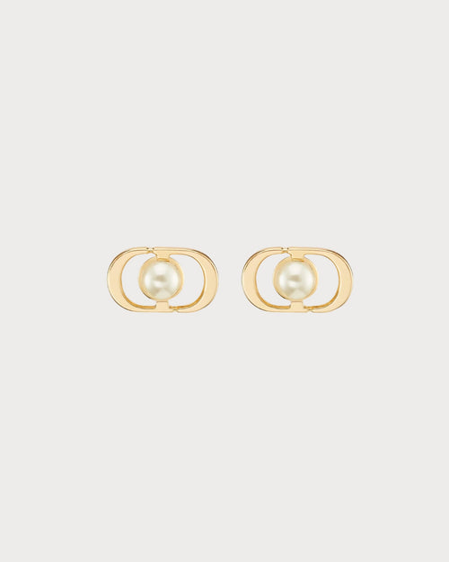 CHRISTIAN DIOR Petit CD Jolie Mini Stud Earrings | 迪奧 耳環 (金色)