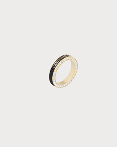 CHRISTIAN DIOR Dior Night Code Ring Gold-Finish Metal with White Crystals | 迪奧 戒指 (多色)