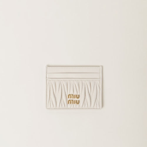 MIU MIU Matelasse Nappa Leather Card Holder | 繆繆 卡套 (White)