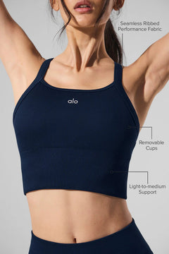 ALO YOGA Seamless Ribbed Favorite Bra Tank | 無縫羅紋背心內衣 (多色) - LondonKelly 英國名牌代購