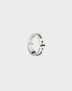 APM MONACO A21436KG Green Smile Morse Code Ring | 綠色摩斯密碼戒指 (銀色) - LondonKelly 英國名牌代購