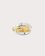 APM MONACO A21520XRH Intertwined Amour Love Morse Code Ring | 交織愛戀摩斯密碼戒指 (銀金色) - LondonKelly 英國名牌代購