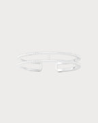 APM MONACO AB5122OX Double Line Pave Cuff | 雙排鑲石手鐲 (銀色) - LondonKelly 英國名牌代購