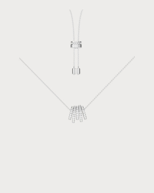 APM MONACO AC4693OX Hoop Silver Adjustable Necklace | 銀色圓圈可調式項鍊 (多色) - LondonKelly 英國名牌代購