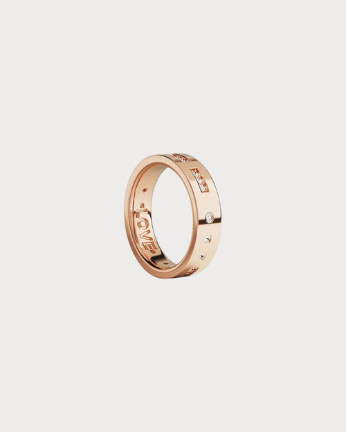 APM MONACO P20448OX LOVE Morse Code Ring | 摩斯密碼戒指 (玫瑰金) - LondonKelly 英國名牌代購
