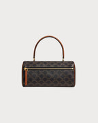 CELINE Cylinder Bag in Triomphe Canvas and Calfskin | 賽琳 圓筒袋 (啡色) - LondonKelly 英國名牌代購