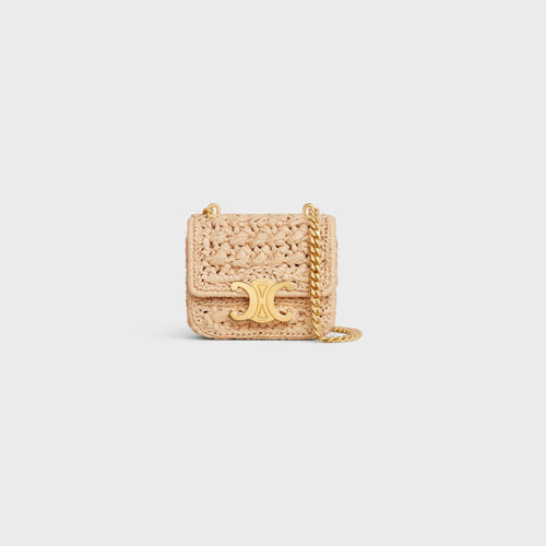 CELINE Mini Chain Claude In Raffia | 賽琳 草編迷你袋 (啡色) - LondonKelly 英國名牌代購