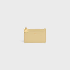 CELINE Zipped Card Holder Triomphe Charms In Grained Calfskin | 賽琳 卡套 (多色) - LondonKelly 英國名牌代購