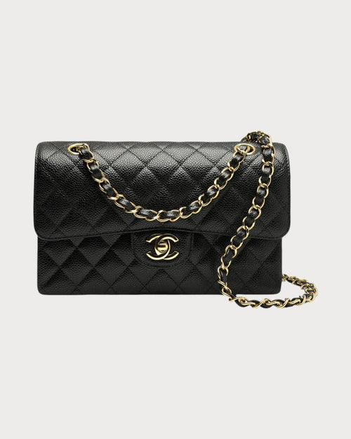 CHANEL A01112 Classic Flap Handbag Grained Calfskin(Medium/2 Colors) - LONDONKELLY 英國名牌代購