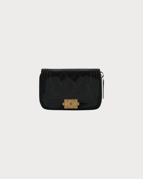 CHANEL Boy Chanel Zipped Coin Purse | 香奈兒 銀包 (黑色) - LONDONKELLY 英國名牌代購