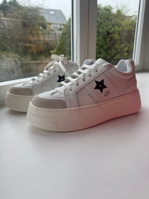 CHRISTIAN DIOR Dior Star Platform Sneaker | 迪奧 厚底波鞋 (白色) - LONDONKELLY 英國名牌代購
