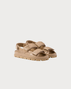 PRADA Padded Nappa Leather Sandals | 普拉達 涼鞋 (Sand Beige)