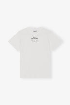 GANNI White Relaxed O - neck T-shirt | 短袖上衣 (白色) - LondonKelly 英國名牌代購