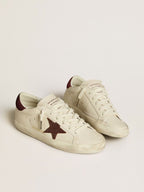 GOLDEN GOOSE Women’s Super - Star LTD with suede star and heel tab with Swarovski crystals | 黃金鵝 女款 Super - Star LTD 搭配麂皮星星與施華洛世奇水晶後跟標籤(白色) - LondonKelly 英國名牌代購