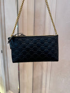 GUCCI Signature Wrist Wallet on Chain | 古馳 銀包連鏈帶 (黑色) - LondonKelly 英國名牌代購