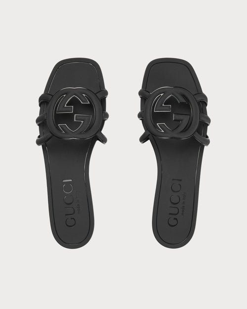 GUCCI Women's Interlocking G Slide Sandal | 古馳 橡膠拖鞋 (多色) - LondonKelly 英國名牌代購