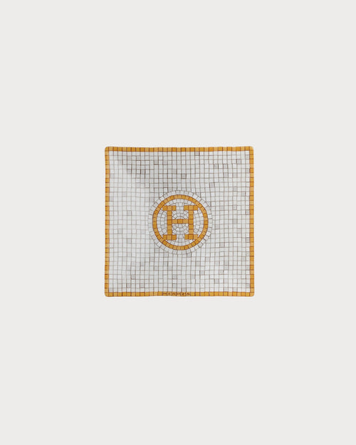HERMES Mosaique au 24 gold square plate n°1 | 愛馬仕 方形碟 (金色) - LondonKelly 英國名牌代購