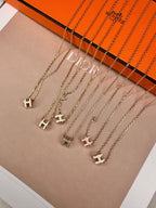 HERMES Rose Gold Mini Pop H Necklace | 愛馬仕 玫瑰金頸鏈 (多色) - LondonKelly 英國名牌代購
