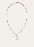 LORO PIANA Linen Flower Bud Necklace | 諾悠翩雅 頸鏈 (金白色) - LondonKelly 英國名牌代購