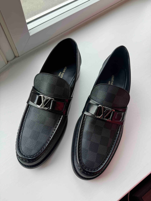 LOUIS VUITTON 1A4OLK (M) Major Loafer Damier Canvas(Black) - LONDONKELLY 英國名牌代購