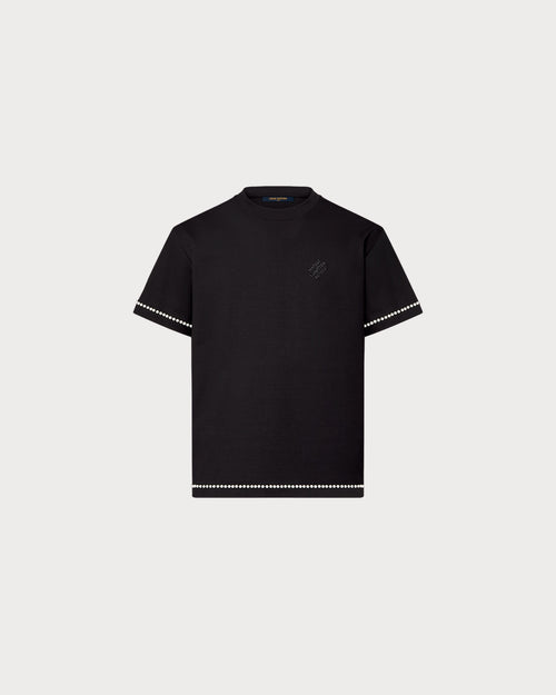LOUIS VUITTON 1AFXOU Men's Pearl - Embellished Cotton T-Shirt | 路易威登 男仕上衣 (黑色) - LondonKelly 英國名牌代購