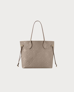 LOUIS VUITTON M45685 Neverfull MM Tote Bag Monogram Empreinte Leather | 路易威登 手提袋 (Dune)