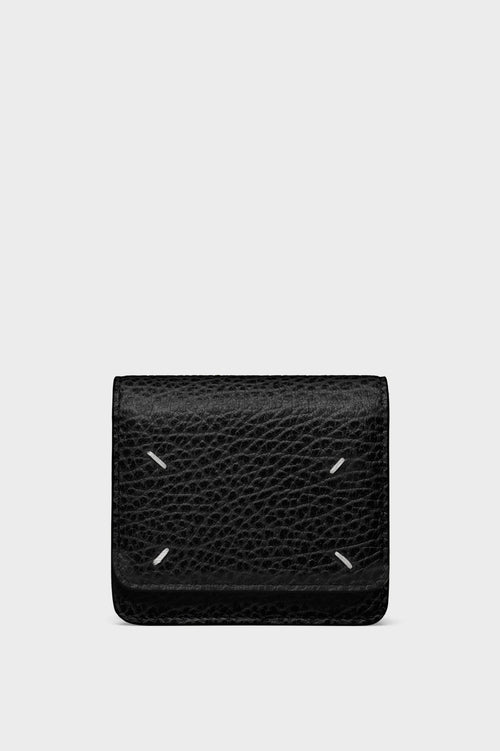 MAISON MARGIELA MM Black Leather Buttoned Chain Wallet | 銀包連鏈帶 (黑色) - LONDONKELLY 英國名牌代購