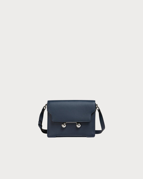 MARNI Deep Blue Leather Trunkaroo Medium Shoulder Bag | 瑪尼 手袋 (深藍色) - LondonKelly 英國名牌代購