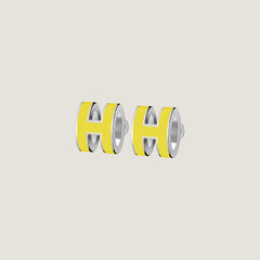 HERMES Silver Mini Pop H Earrings | Hermes Earrings (Mini/Multicolor)