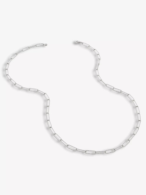 MONICA VINADER Alta Textured Sterling Silver Necklace | 頸鏈 (銀色) - LondonKelly 英國名牌代購