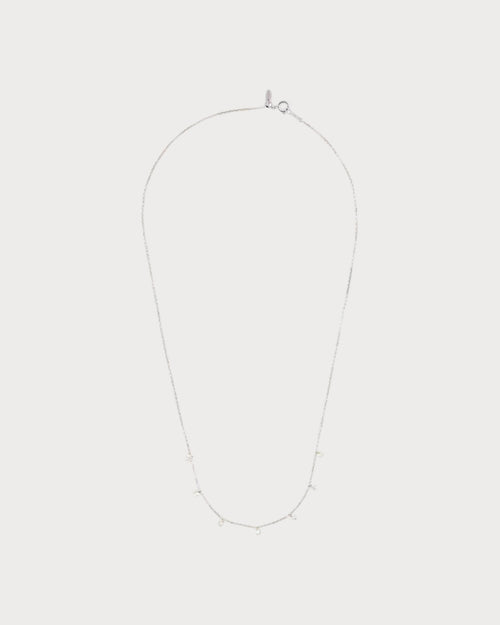 PERSEE White Gold and Diamond 7 - Stone Danae Necklace | 白金鑽石七顆石頸鏈 (白金款) - LondonKelly 英國名牌代購