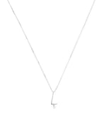 PERSEE White Gold and Diamond Alphabet L Necklace | 白金鑽石字母項鍊 (白金) - LondonKelly 英國名牌代購