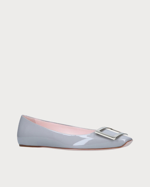 ROGER VIVIER Patent Trompette Ballerinas | RV 平底鞋 (灰色亮皮) - LondonKelly 英國名牌代購
