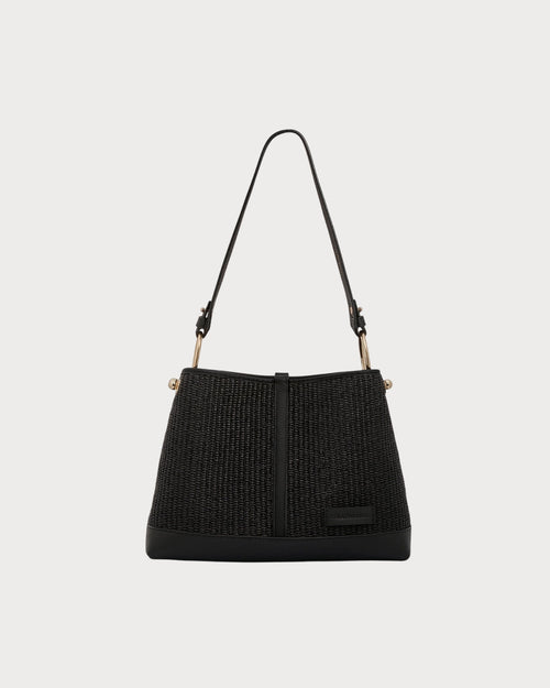 STRATHBERRY Lana Hobo Raffia | 草編袋 (黑色) - LONDONKELLY 英國名牌代購