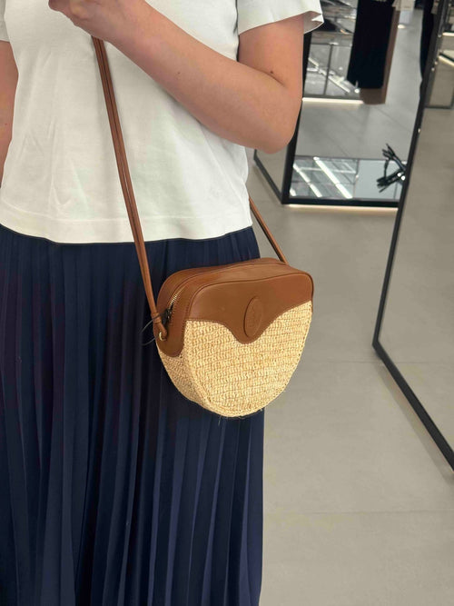 YSL SAINT LAURNET Monogramme Coeur Crossbody Bag Raffia(Tan) - LONDONKELLY 英國名牌代購