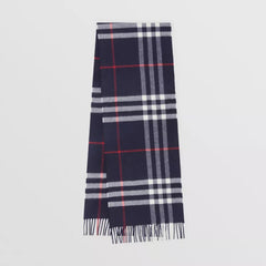BURBERRY Classic Check Cashmere Scarf | 博柏利 經典頸巾 (Navy)