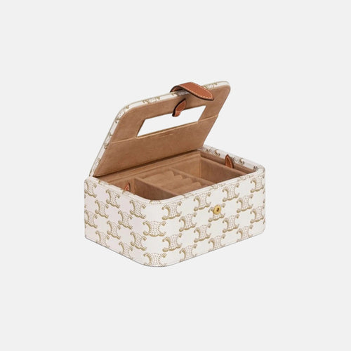 CELINE Triomphe Canvas Large Jewels Case | 賽琳 首飾盒 (White)